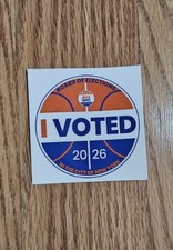 Knicks themed 'I Voted' sticker New York City 2.5 inch Diameter NYC Election picture