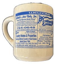 Tillys Diner Monticello NY Advertising Coffee Mug Sedlacks Auto Body picture