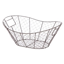 Mainstays Chicken Wire Decorative Storage Basket with Handles US picture