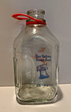 Vintage Stewarts Jug Farm Dairy Milk Bottle 1/2 Gallon 1776-1976 Liberty Bell picture
