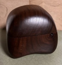 Vintage Mid Century Dean Santner Walnut Rock Puzzle Jewelry Stash Box picture