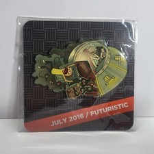 Rick & Morty Spaceship Enamel Pin Loot Crate DX July 2016 Brand New & Sealed 🌌 picture