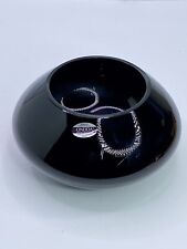 ONEIDA LTD COLLECTION Black Hand Cut & Blown Lead Crystal Vase Korea picture