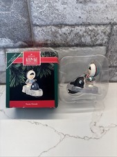 1992 Hallmark FROSTY FRIENDS Ornament w/Box 13th in Series ~ Eskimo, Orca Whale picture