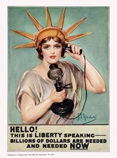 Vintage c1910s Liberty Speaking Poster 24x32” 🇺🇸 - Retro Patriotic Print picture