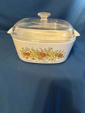 VINTAGE CORNING WARE SPICE OF LIFE 5 QT A-5-B EMBOSSED STAMPED COLLECTIBLE DISH picture