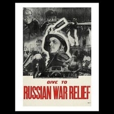 Unknown Artist - Aid to Russia Helps Us Give to Russian War Relief Art Card picture