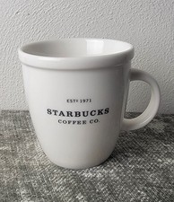 Vintage 2001 Starbucks Barista Mug - Large White Ceramic 16oz Coffee Cup Vintage picture