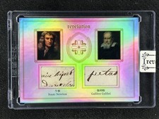 # 46/50  Isaac Newton & Galileo Galilei  Eternal Revelation Dual History Relic picture