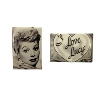 Vintage 1993 I Love Lucy Magnets Set of 2 Lucille Ball CBS ATA-BOY Black White picture