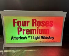 Vtg 1970s Four Roses Light Whiskey Flashing Sign Works + 21 Extra Bulbs picture