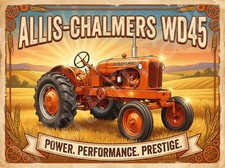 Allis Chalmers Model WD45 Metal Sign 3 Sizes to Choose From H22 picture