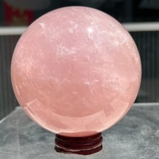 1010g Gorgeous Natural Pink Rose Quartz Crystal Sphere With Star Reiki Healing picture