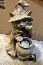 Vintage Pena Windstone Editions 1999 CAT WIZARD RARE Candle Incense  picture