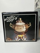Vtg 1987 Country Corner Copper Potpourri Pot Wrought Iron Stand NIB picture