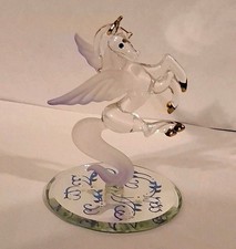 Glass Winged Pegasus/Unicorn Figurine on Glass Base picture