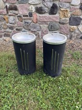 PAIR - Vintage Art Deco Smoking Stand  Ash Urns - Compco Chicago- OG LABELS IOOF picture