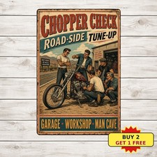 Classic Motorcycle Metal Sign Biker Home Garage Wall Decor Art picture