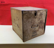 Vintage 1950's Metal Egg Delivery Crate RUSTIC Farmhouse picture