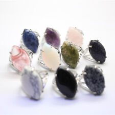 Chakra Crystal Ring Open Adjustable Quartz Stone Hollow Out Healing Reiki Gifts picture