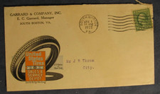 1922 United States Tire ENVELOPE, SOUTH BOSTON VA, automobile advertising car picture