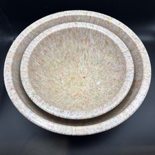 Vtg BROOKPARK Melamine Melmac Confetti Splatter Mixing Bowl 10” 8” Speckled MCM picture