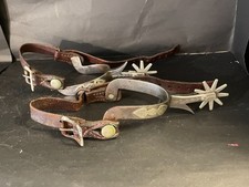 Circa 1910-1920's Pair of August Buermann Horse Cowboy Spurs Forged Steel picture