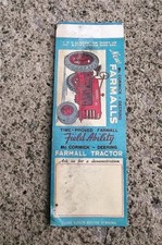 VINTAGE MATCHBOOK FLAT FARMALL FARMALLS TRACTORS McCORMICK DEERING FIELD ABILITY picture