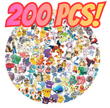 🔥POKEMON STICKERS🔥| 200 PCS | GREAT FOR KIDS/ VENDING/ PRESENTS |***CHEAP*** picture