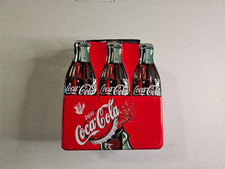 Vintage Coca-Cola 6 Pack Bottle Metal Lunch Box Tin Carrying Case Coke picture