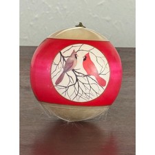 Hallmark 1977 Our First Christmas Together Ornament, Cardinals Satin Ball picture