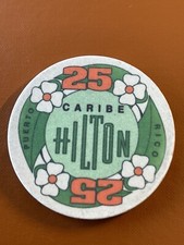 $25 Caribe Hilton San Juan Puerto Rico Casino Chip CC CHC-25a picture