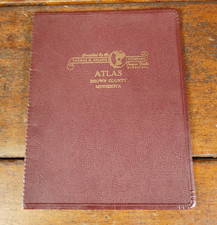 1953 Thomas Nelson Co Popular Atlas Brown County Minnesota Street Info Book RARE picture