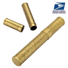 Galiner Metal Gold Cigar Moisturizing Tube Holder Travel Case Box 1 Cigar Gift picture