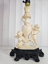 Vintage A. Santini Cherub Putti Table Lamp Signed Made in Italy Italian Resin picture