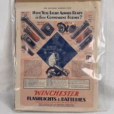 Vintage Winchester Flashlights and Batteries Print Advertisement Saturday Evenin picture