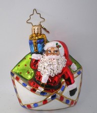 Vintage 2012 Christopher Radko FIRST CLASS CLAUS Post Office Xmas Ornament  3.5