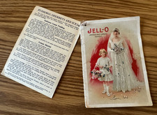 Lot of 2 JELL-O 1916 Advertising Pieces - JELL-O Dessert & JELL-O Ice Cream Powd picture