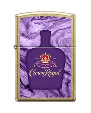 Zippo 3610, Crown Royal Logo Design, Street Brass Finish Lighter, NEW picture