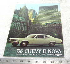 1968 CHEVROLET NOVA SEDAN COUPE SS CAR SALES BROCHURE ORIGINAL picture