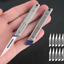 Titanium Pocket Utility Folding Knife Scalpel Blade Paper Cutter Keychain EDC picture