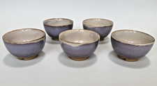 Hagi yaki ware Yunomi Japanese pottery tea cup set of 5 Kumidashi Yusai Purple picture