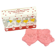 Vintage Avon Say Cheese Snap Apart Valentine Soap Set 'A Perfect Couple' 1990 picture