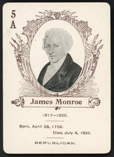 1905 PL9-1 Cincinnati Game Co. James Monroe (US President) EX picture