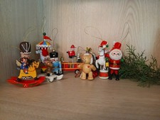 Vintage 70s Christmas Tree Ornaments Whimsical And Kitschy Lot Of 9 picture