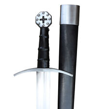 LEGENDAY DECORATIVE MEDIEVAL RENAISSANCE HOLY KNIGHT TEMPLAR SWORD WITH SCABBARD picture
