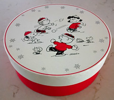 VTG Rare Peanuts Christmas Ceramic Plates Snoopy & Gang Hallmark Set of 4 NIB picture