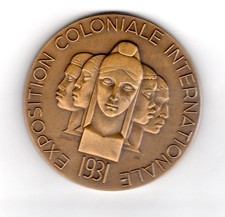 Medal International Colonial Exhibition 1931 PARIS TEMPLE OF ANGKOR Benard picture