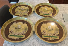 Vintage Meister Serving Beverage Drink Tray Trays Bourbon Rocks Brazil Lot of 4 picture
