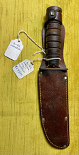 Vintage Imperial USA Military Style Fighting Knife & Leather Sheath K-42 picture